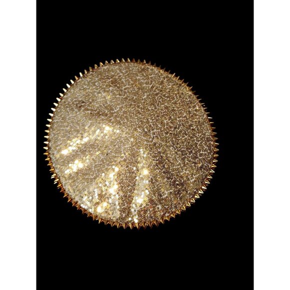Gold Spike Sequin Captain Hat Punk Rock Masquerade Festival Concert - Picture 6 of 8
